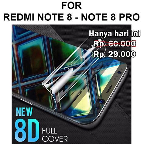 Jual Hydrogel Screen Guard Xiaomi Redmi Note 8 Pro Note 8 Anti Gores