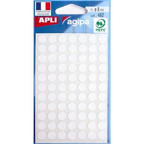 Agipa Pastilles De Signalisation Rondes Blanches Diam Tre Mm