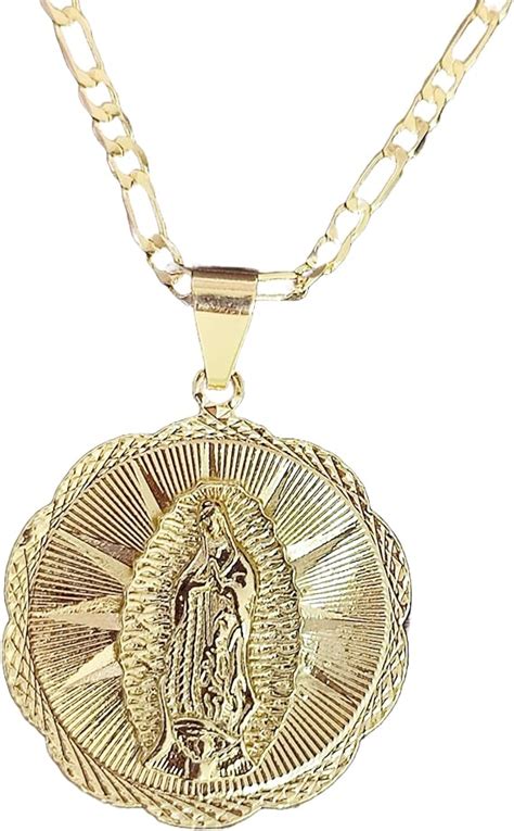 Collar Con Medalla De La Virgen De Guadalupe Oro Regalos Para Mujer