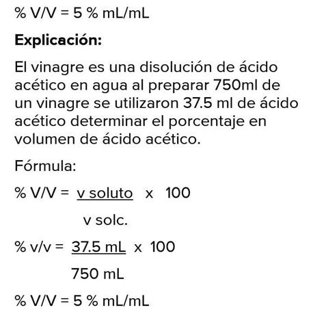 El Vinagre Es Una Disoluci N De Cido Ac Tico En Agua Al Preparar