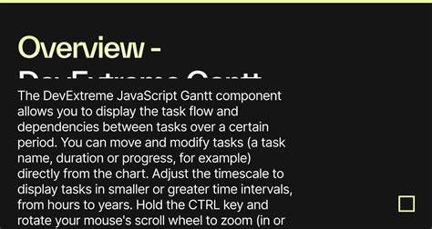 Overview Devextreme Gantt Codesandbox