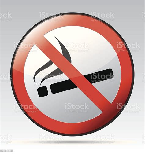 No Smoking Prohibition Sign Stock Illustration - Download Image Now - Addiction, Cigar ...