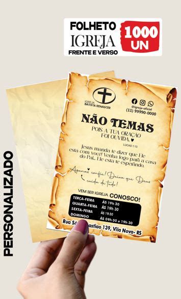 1000 Folhetos Para Evangelismo 10x14cm Frente E Verso Mod 14 Cmd