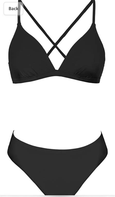 Cupshe Women S Bikini Set Triangle Contrast Trim Bikini Swimsuit High Leg Two P Ebay