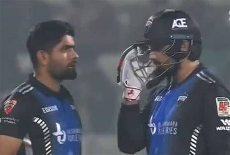 Babar Azam Gets Into Heated Altercation During Bpl 2024 Match Watch Video