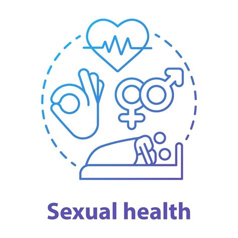 Sexual Health Blue Gradient Concept Icon Protected Sex Idea Thin Line Illustration