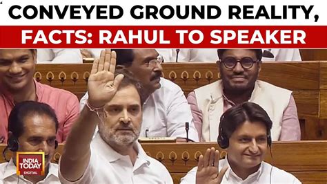 Rahul Writes To Speaker Over Expunged Remarks India Today Youtube