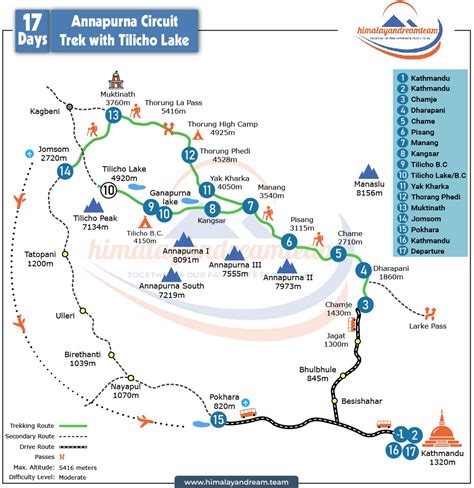 Annapurna Circuit With Tilicho Lake Trek Cost For 2024 And 2025