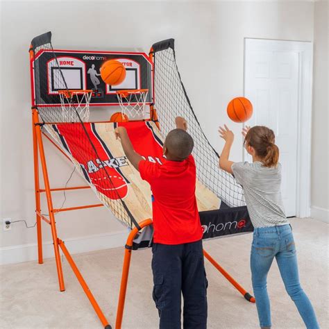 Deco Home Arcade Basketball Game With Dual Rim Backboard Deco Gear