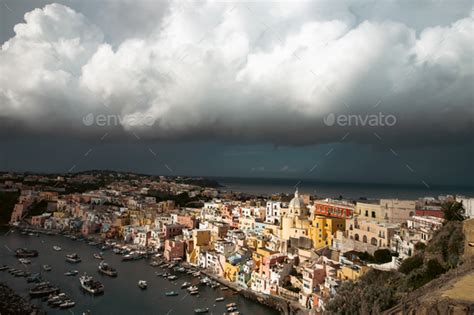 Beautiful Fishing Village Marina Corricella On Procida Island Bay Of