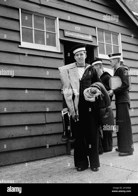 FLEET AIR ARM TRAINEES AT HMS ST VINCENT GOSPORT AUGUST 1943 At HMS