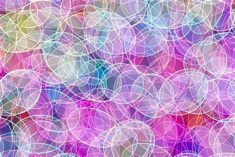 Abstract Circles Light Bright Multicolored Motley Light Coloured