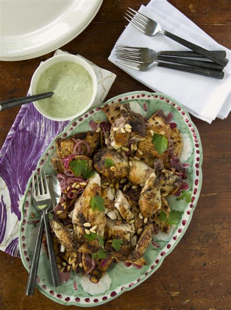 Za’atar Roast Chicken With Green Tahini Sauce Salt And Serenity