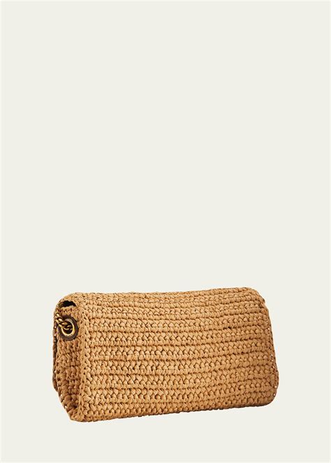 Saint Laurent Kate 99 YSL Raffia Tassel Shoulder Bag Bergdorf Goodman