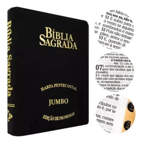 B Blia Sagrada Rc Letra Jumbo Promessas Capa Z Per Preta E Ndice