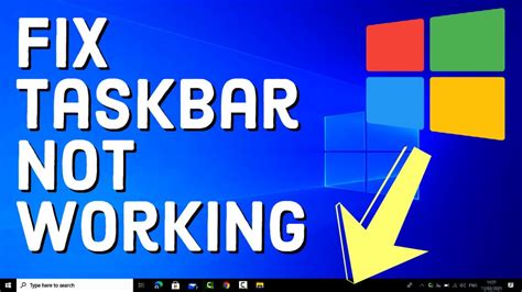 How To Fix Taskbar Not Working In Windows Youtube