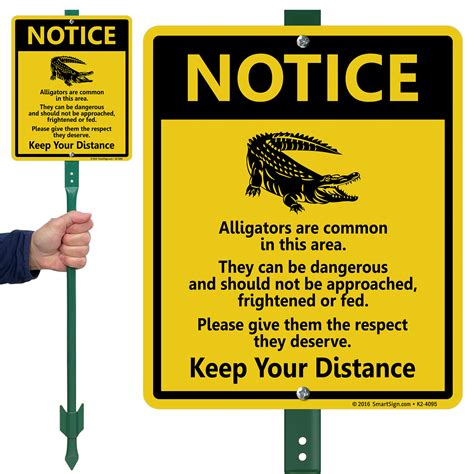 Alligator Warning Signs | Beware of Alligator Signs