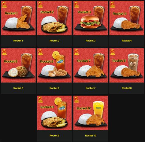 30 Daftar Menu Dan Harga Rocket Chicken Terbaru 2023