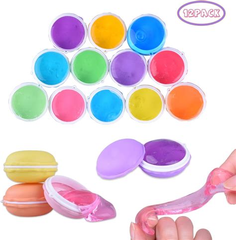 Slime Macaron Kit Simuer Pcs Crystal Rubber Mud Clear Slime Putty