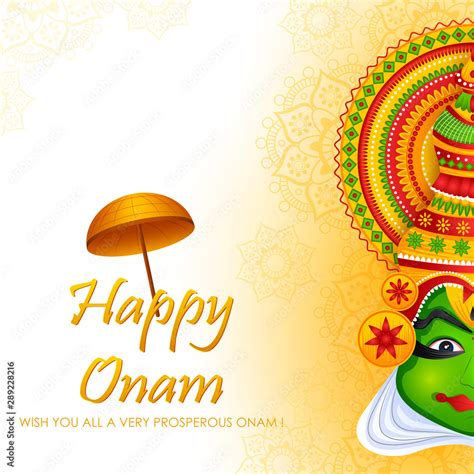 Vecteur Stock Happy Onam Festival Greetings To Mark The Annual Hindu