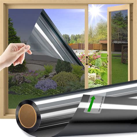 One Way Window Film Window Tint For Home Window Daytime Privacy Mirror Static Cling Film Sun