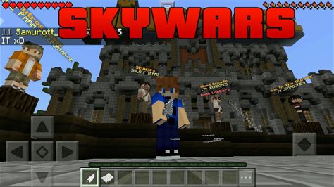 Minecraft Pe 1 2 0 Melhor Server De Skywars E Team Skywars Para MCPE