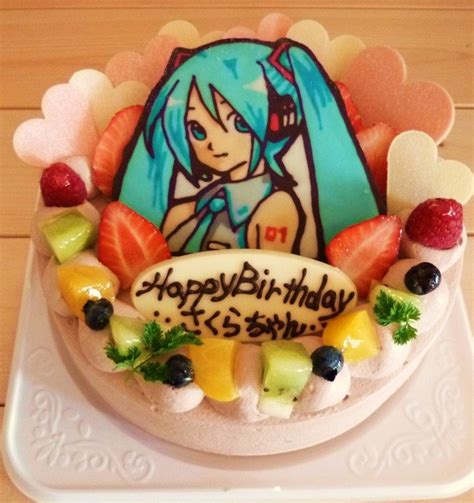 Hatsune Miku Cake Kawaii Dessert Kawaii Food Cute Food Yummy Food Delicious Cute Cakes