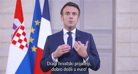 Video Macron Nam Estitao Na Hrvatskom Dragi Hrvatski Prijatelji