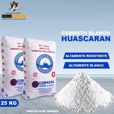 Comprar Cemento Para Prefabricado De Hormigon Huascaran Blanco 25 Kg