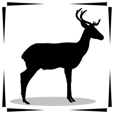 Illustration De Silhouette De Cerf Ic Ne De Silhouette De Cerf