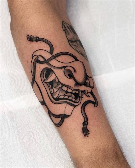 Oni Tattoo Tattoo Swag Hannya Maske Tattoo Neck Tattoo Anbu Mask