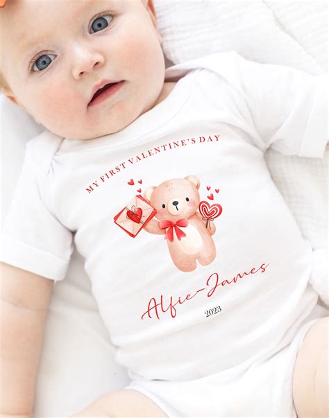 First Valentines Day Baby Grow Baby Vest Sleepsuit My First