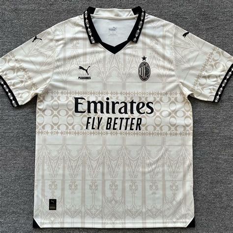 Maillot AC Milan Exterieur Troisieme Blanc 2024 2025 Maillots De Foot