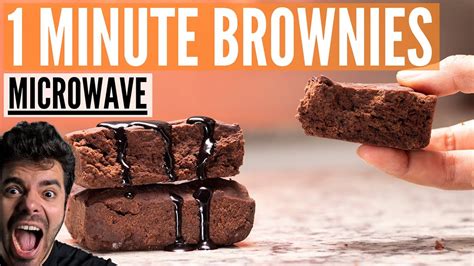 1 Minute Microwave Brownies The Easiest Quickest Fudgy Brownie Recipe Youtube