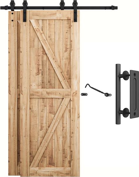 Smartstandard 5 Feet Bypass Sliding Barn Door Hardware Kit And 12 Sliding Barn Door