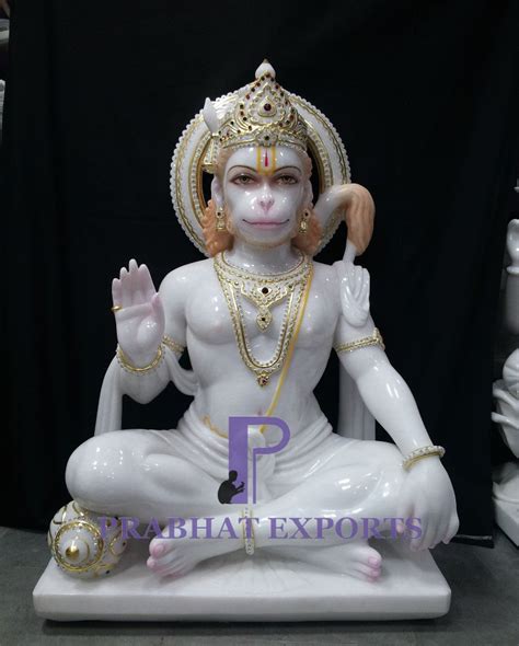 Prabhat White Marble Lord Hanuman Statue At Rs 100000 In Jaipur ID