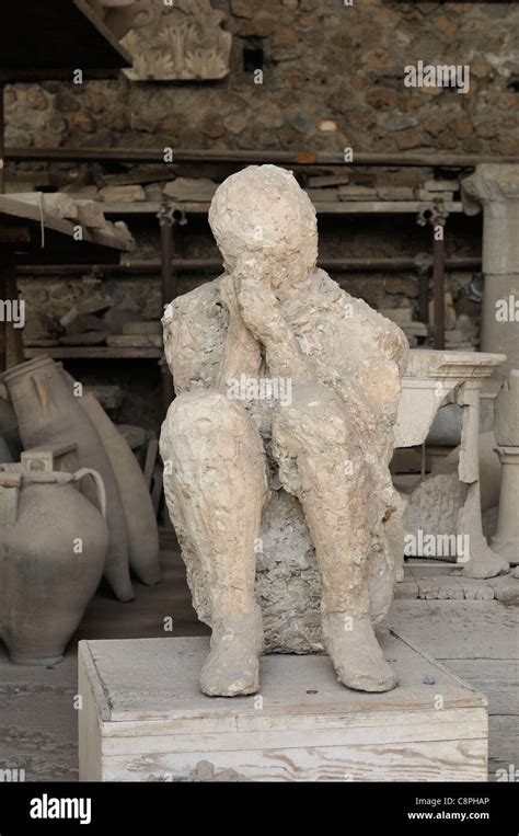 Pompei Italy Plaster Cast Of Victim Of The Eruption Of Vesuvius