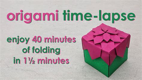 Origami Time Lapse Box With A Hydrangea Lid Shuzo Fujimoto YouTube