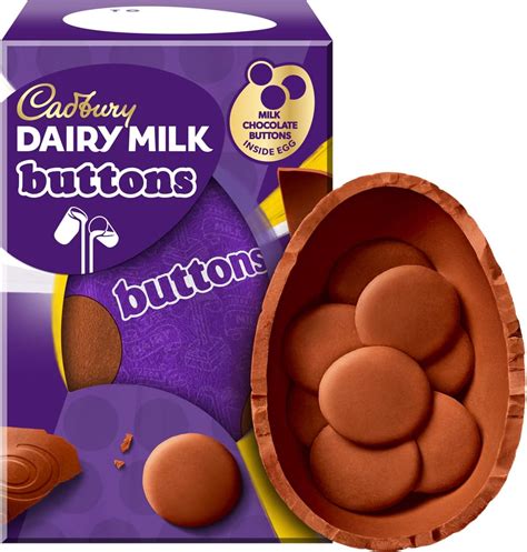 Cadbury Dairy Milk Giant Buttons Chocolate Easter Egg 96g With Giant