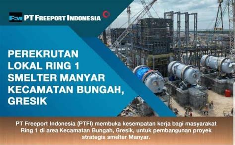 Freeport Buka Lowongan Kerja Terbaru Untuk Proyek Smelter Di Gresik