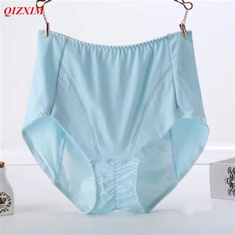 100 Cotton Luxury High Waist Briefs Women Plus Size Panties Lingerie