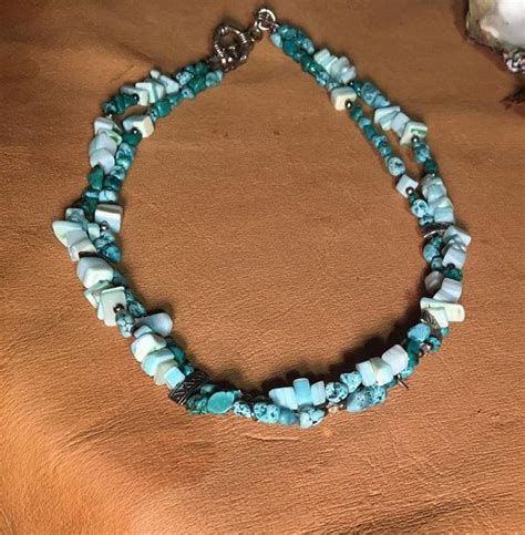 Handmade Genuine Turquoise Choker Southwestern Necklace Etsy