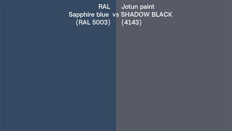 Ral Sapphire Blue Ral Vs Jotun Paint Shadow Black Side By