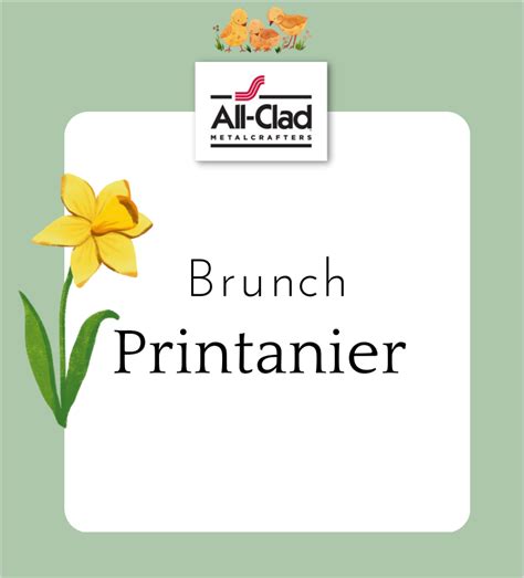 Brunch printanier All Clad vente à domicile atelier culinaire