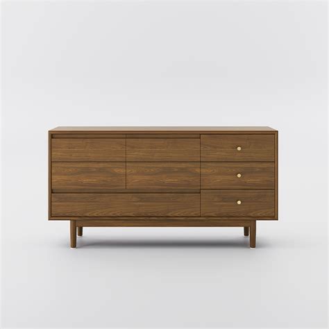 Mid-Century Modern 8-Drawer Dresser