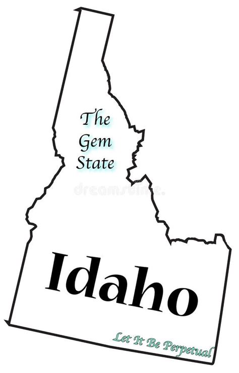 Idaho State Motto and Slogan Stock Illustration - Illustration of ...