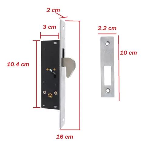 Cerradura Ashico Perfil Angosto Tw Gancho Con Llave Tetra En Venta En