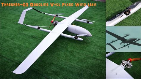 Thresher 03 Gasoline Vtol Fixed Wing Uav Drone For Mapping