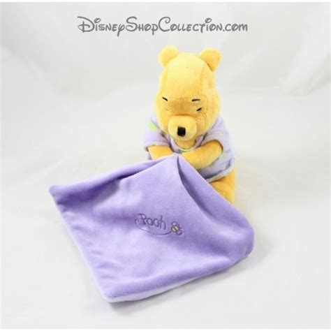 Doudou Winnie L Ourson Disney Nicotoy Mouchoir Vert Bleu Brille Dan