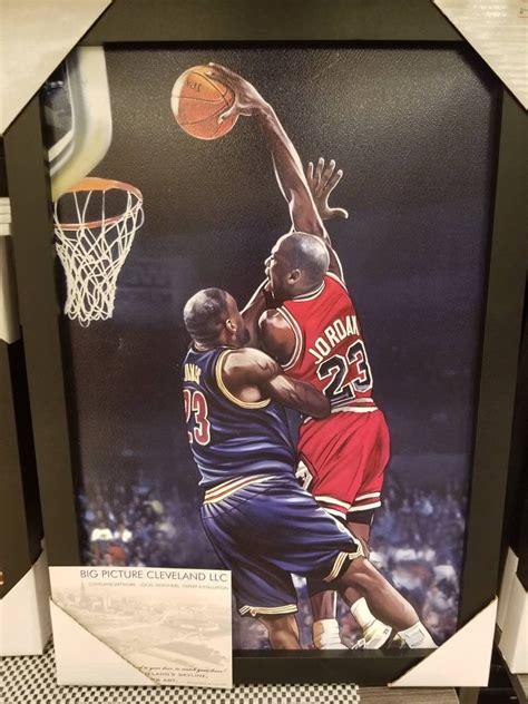 Jordan Dunking Over Lebron //big Picture Cleveland//3 Different Sizes ...